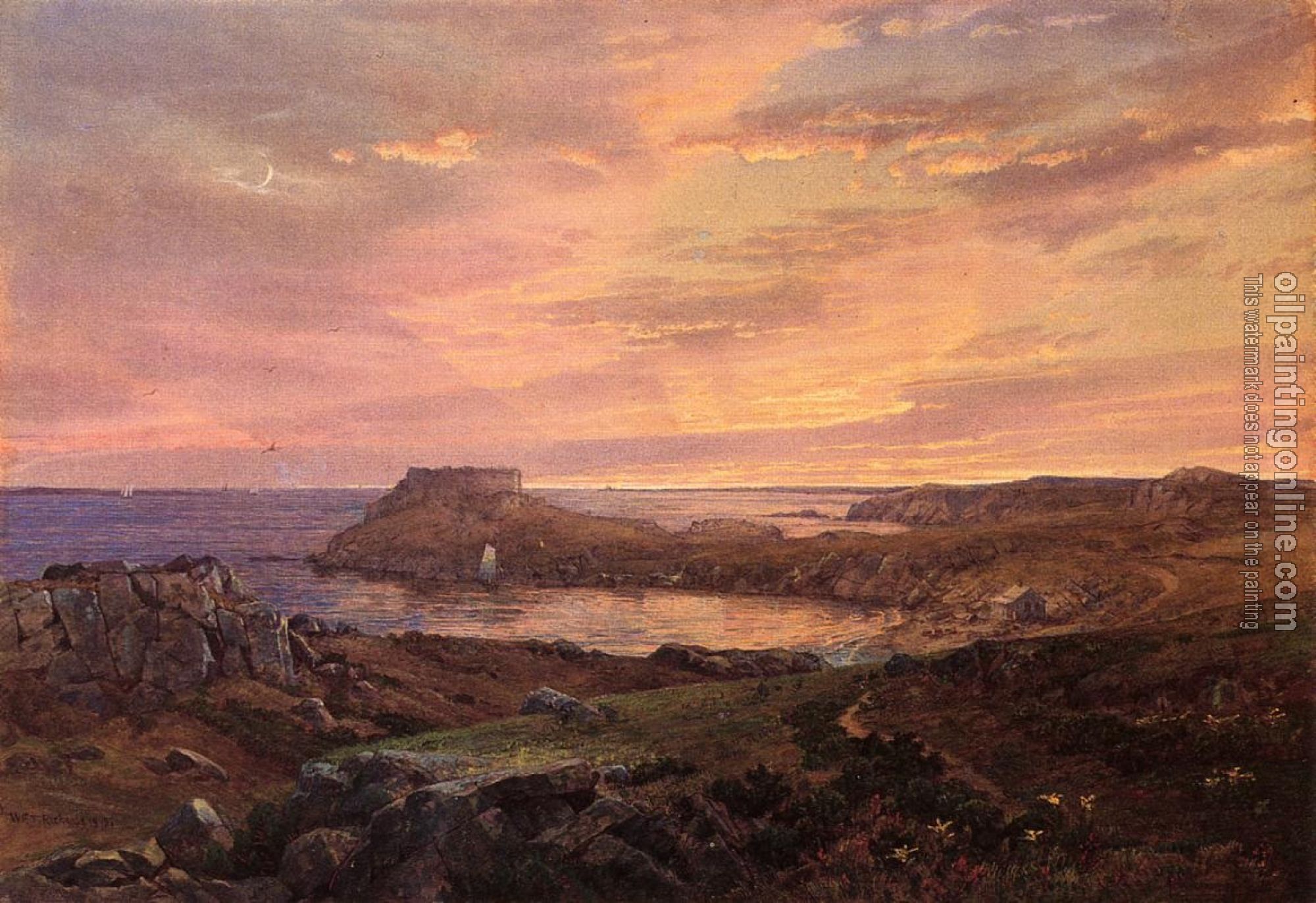 Richards, William Trost - Old Fort at Conanicut, Rhode Island